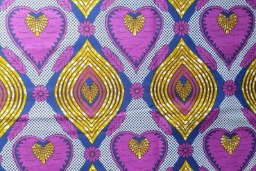 Preview: PURPLE HEART Waxprint Stoff